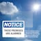 Signmission These Premises Are Alarmed OSHA Notice Sign, Vinyl Decal, 7in W x 5in L, 2PK OS-2PACK-NS-D-57-L-16662 - alternate 3
